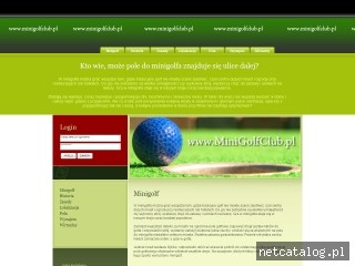 Zrzut ekranu strony www.minigolfclub.pl