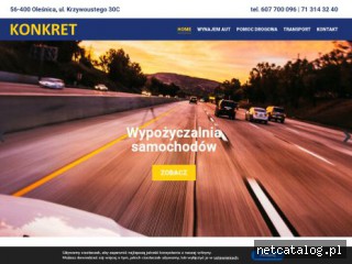 Zrzut ekranu strony www.motokonkret.pl